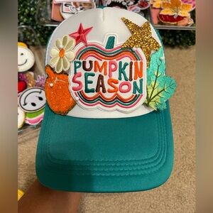 Pumpkin patch trucker hat. New. Pressed at purchase. Message to personalize